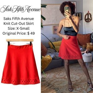 Saks Fifth Avenue Knit Cut-Out Skirt